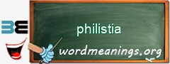 WordMeaning blackboard for philistia